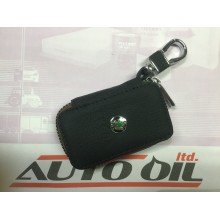 Кожен ключодържател с цип SKODA